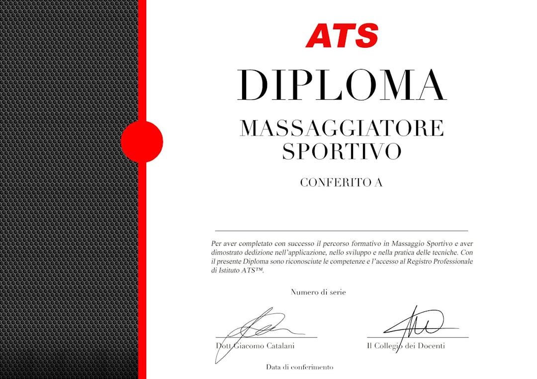 Diploma Massaggiatore Sportivo