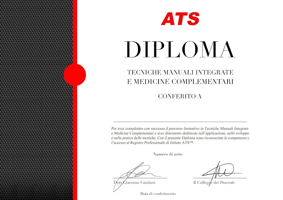 Diploma Tecniche Manuali Integrate e Medicine Complementari