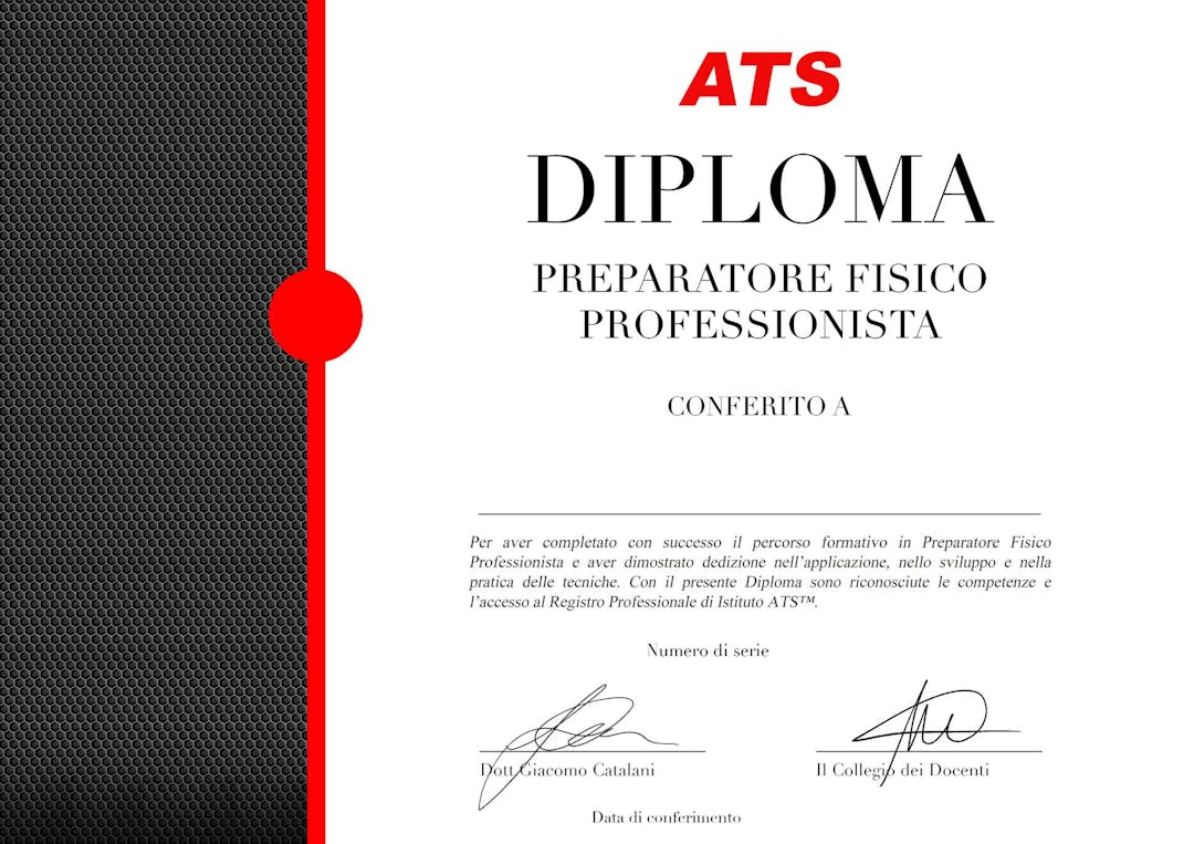 Diploma Preparatore Fisico Professionista