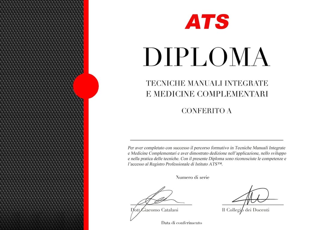 Diploma Tecniche Manuali Integrate e Medicine Complementari